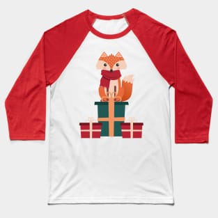 Merry Christmas Fox Baseball T-Shirt